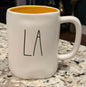 New Rae Dunn white ceramic coffee mug LA