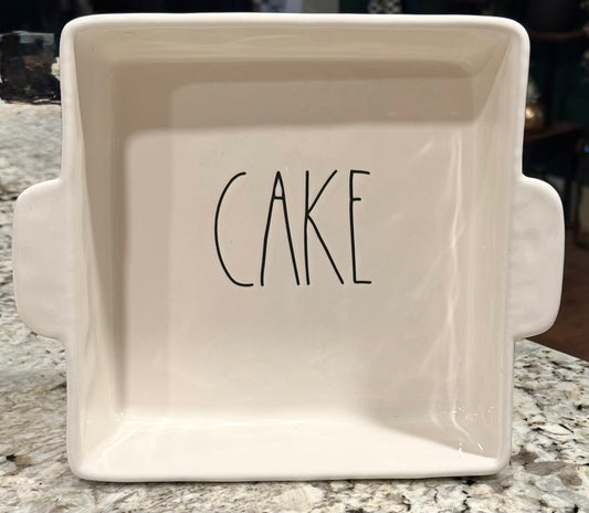New Rae Dunn white ceramic 8.5” CAKE baking pan