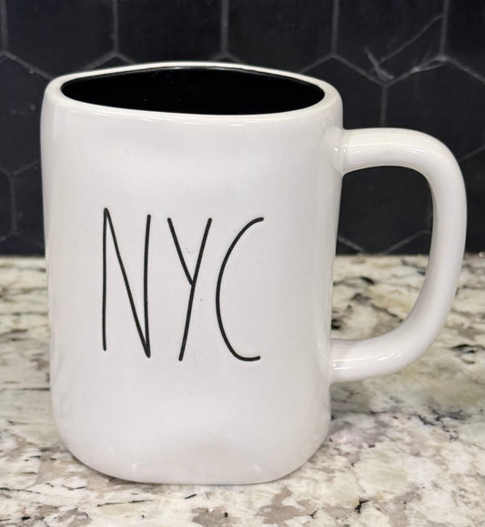 New Rae Dunn white ceramic coffee mug NYC