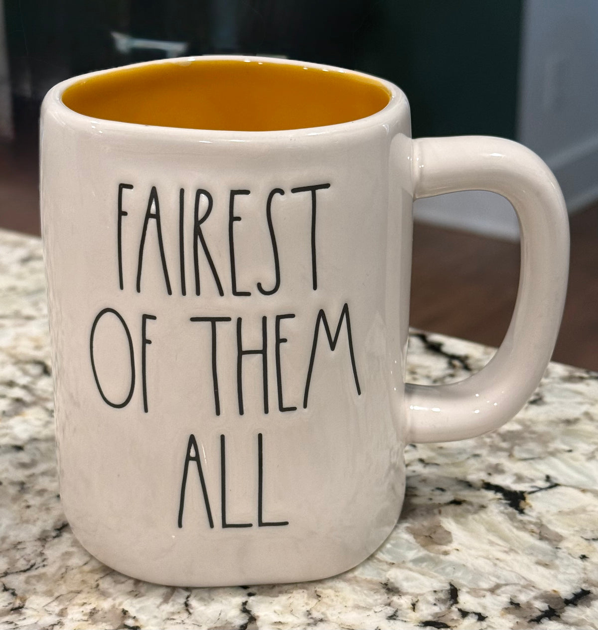New Rae Dunn x Snow White and the seven dwarfs ceramic coffee mug FAIREST OF THEM ALL