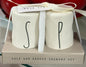 New Rae Dunn white ceramic SALT & PEPPER (S n P) gift set
