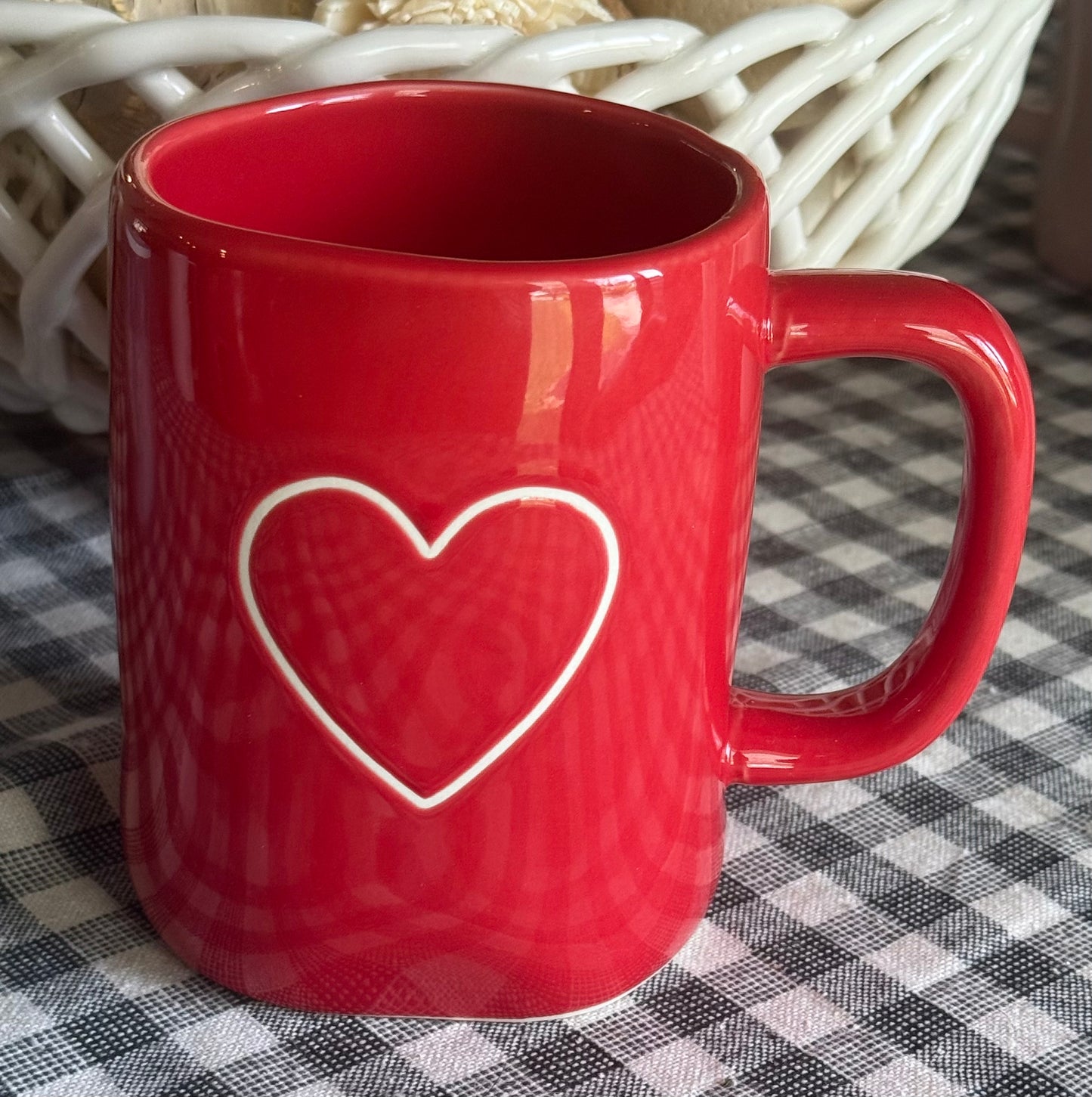 New Rae Dunn red ❤️ ceramic coffee mug Valentines Day decor