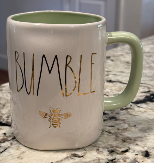 New Rae Dunn white ceramic coffee mug BUMBLE 🐝