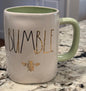 New Rae Dunn white ceramic coffee mug BUMBLE 🐝