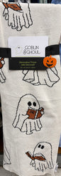 New Goblin and Ghoul knit 50x70 reading ghost book Halloween throw blanket decor
