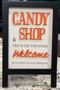 New wood 11.5x7 Halloween easel decor CANDY SHOP