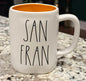 New Rae Dunn white ceramic coffee mug SAN FRAN