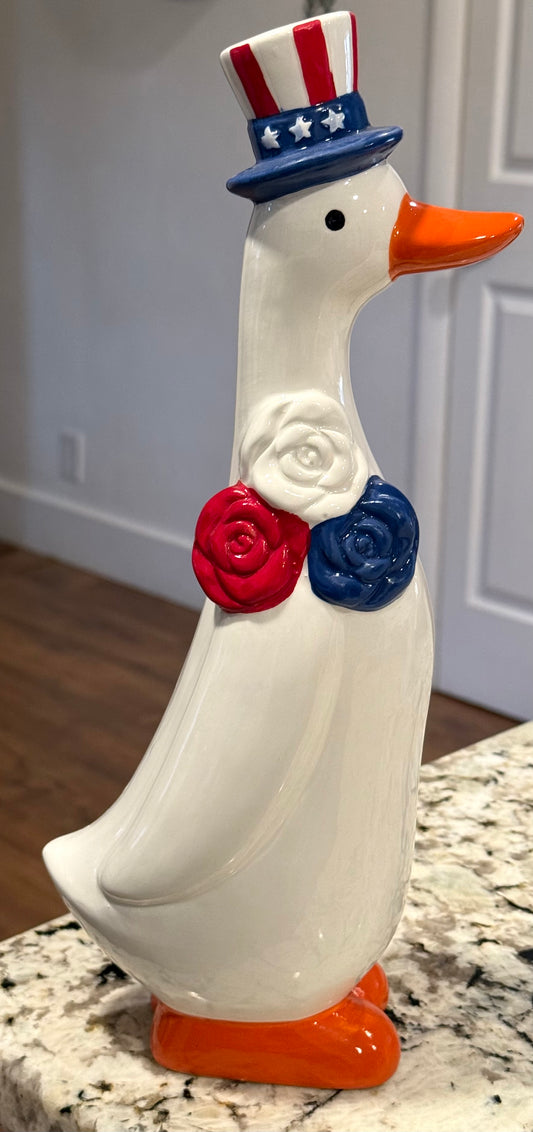 New ceramic 13” Stars and Stripes 🇺🇸 USA July 4th decor