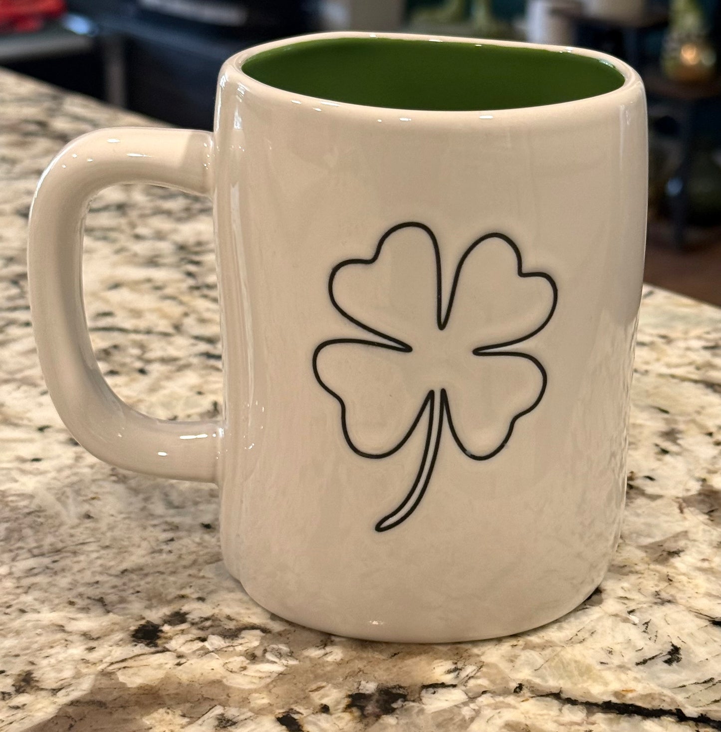 New Rae Dunn St. Patrick’s Day white ceramic mug IRISH COFFEE.
