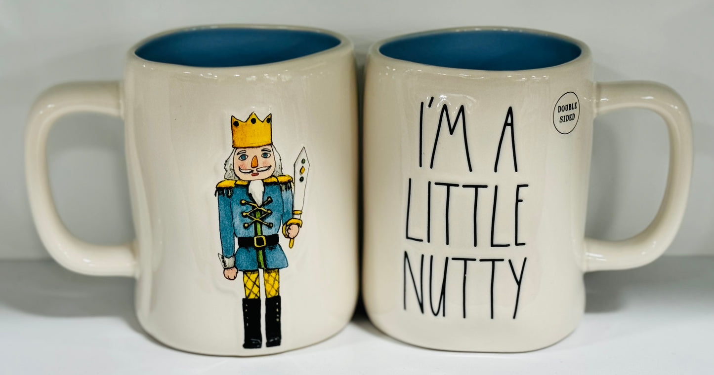 New Rae Dunn ceramic Christmas coffee mug I’M A LITTLE NUTTY