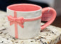 New pink coquette ceramic coffee mug decor