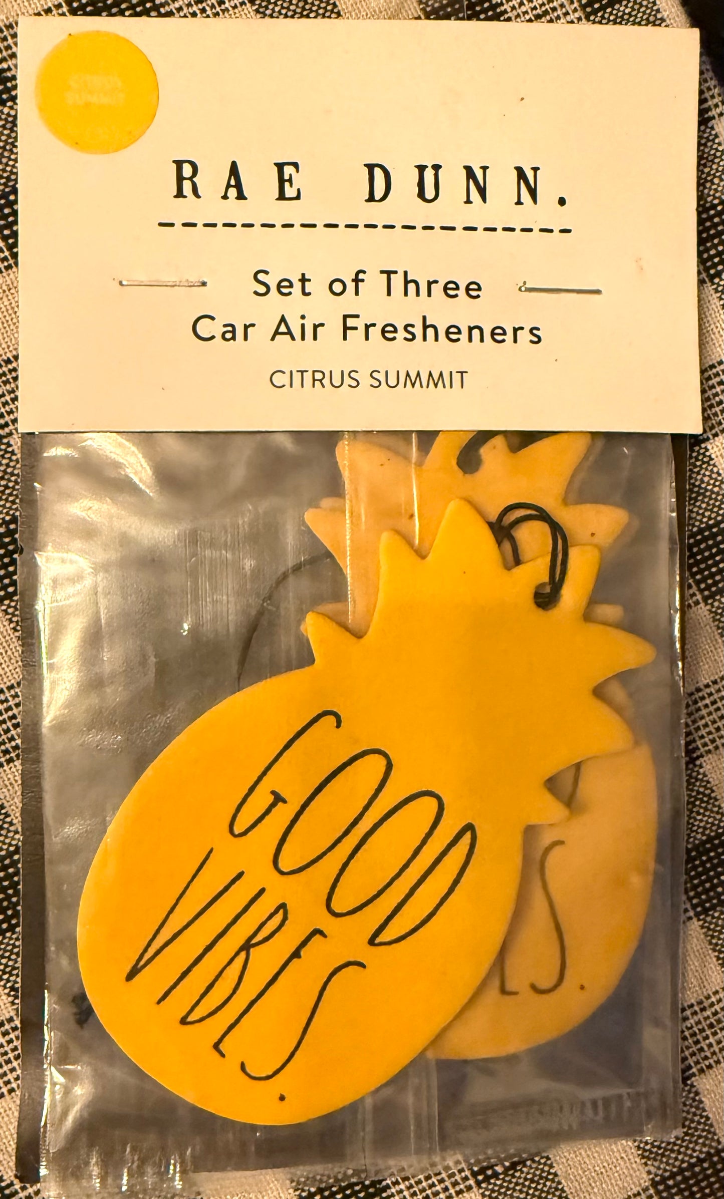 New Rae Dunn 3-pack car refreshner pack GOOD VIBES citrus summit