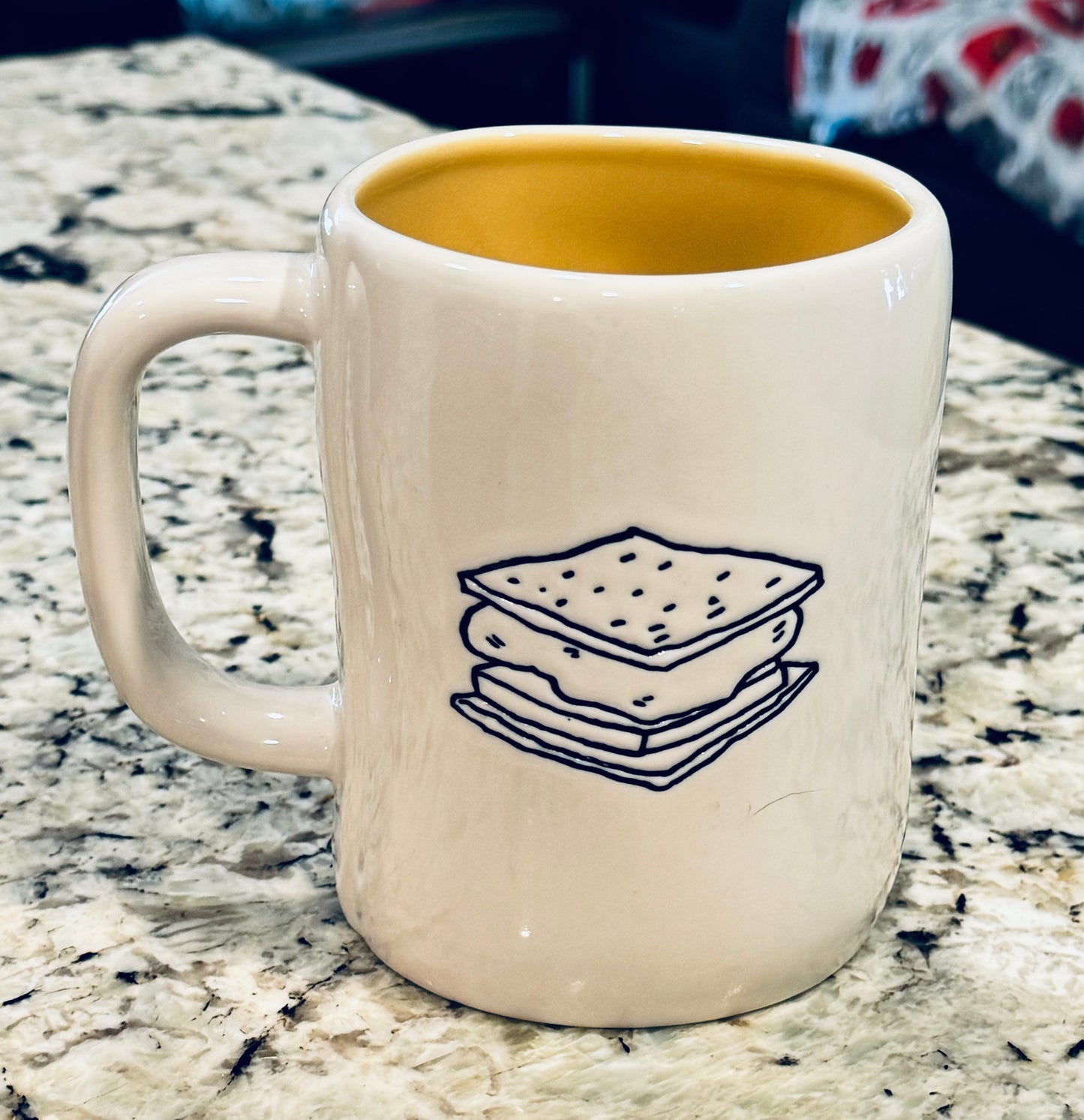 New Rae Dunn white ceramic coffee mug GIMME S’MORE