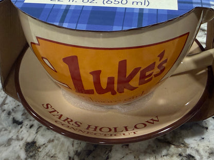 New ceramic oversized 22oz Gilmore Girls teacup and saucer set