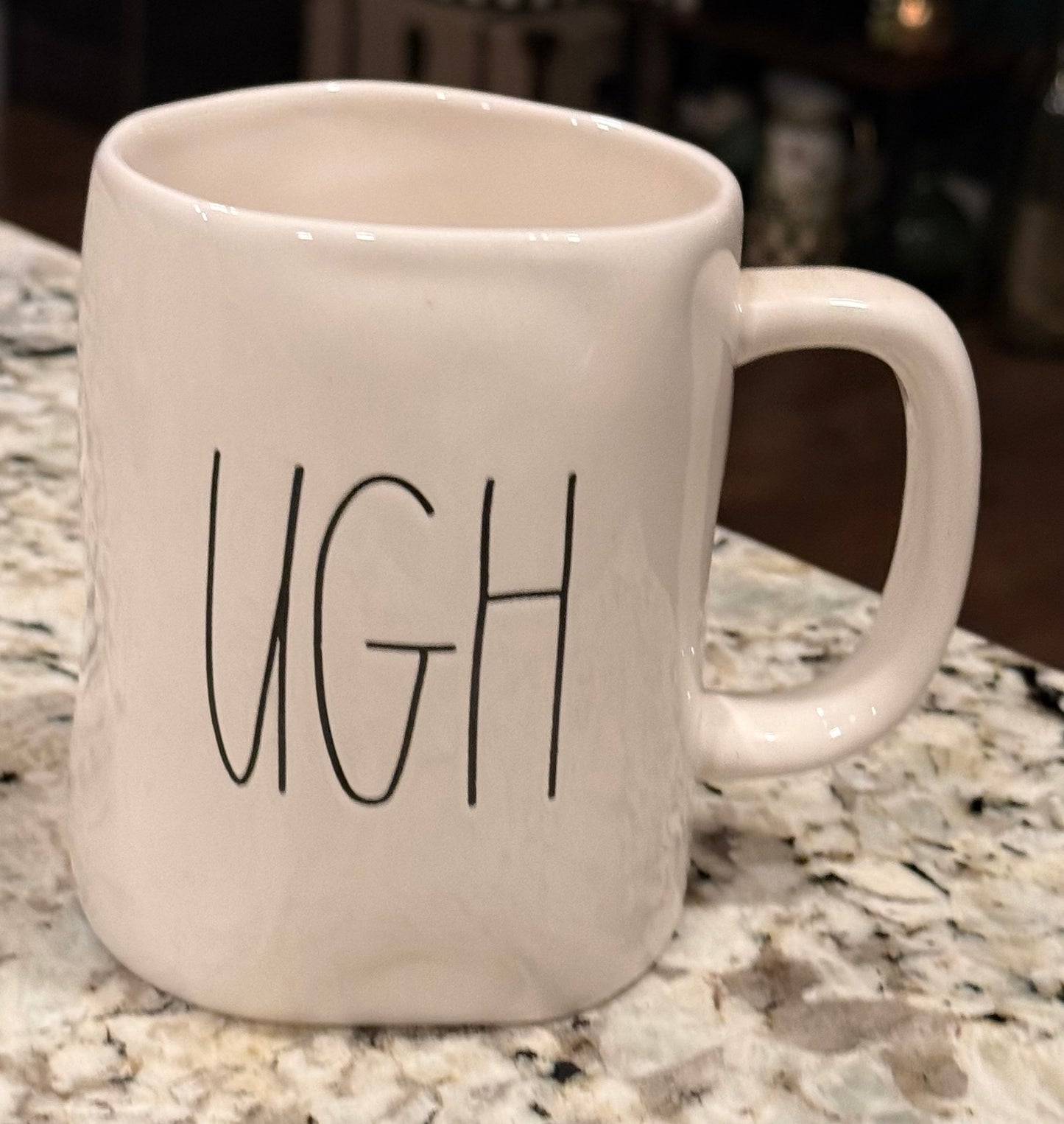 New Rae Dunn white  ceramic coffee mug UGH