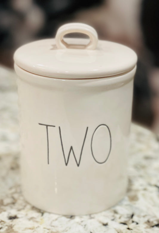 New release! Rae Dunn white ceramic TWO canister