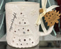 New Rae Dunn light white ceramic coffee mug Christmas tree COZY & BRIGHT