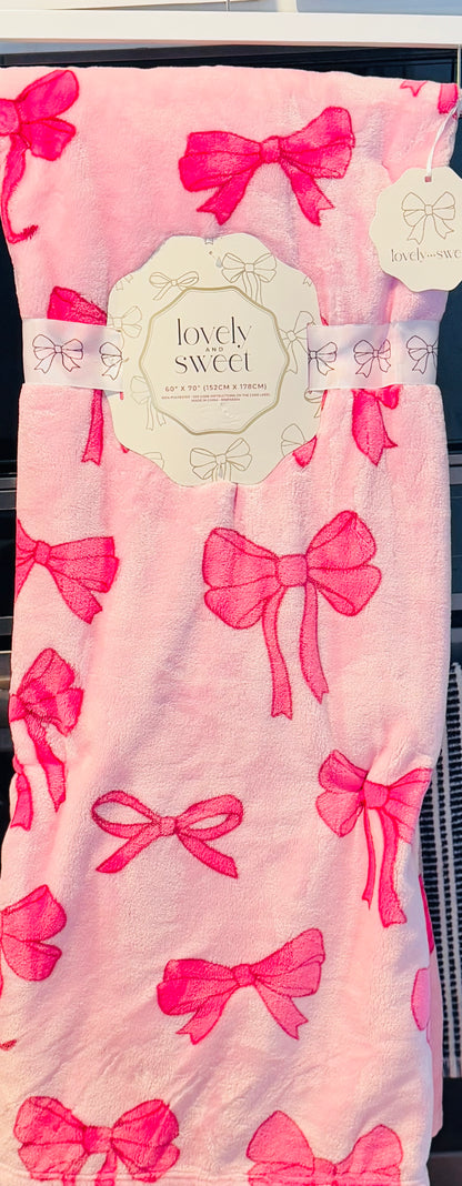 New Lovely and Sweet pink coquette throw blanket bedding 60x70