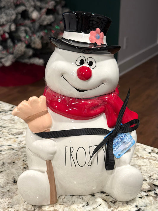 New Rae Dunn x Frosty the Snowman ☃️ ceramic cookie jar canister