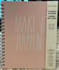 New Rae Dunn 8x10 spiral hardback 2026-2027 Planner-MAKE IT HAPPEN