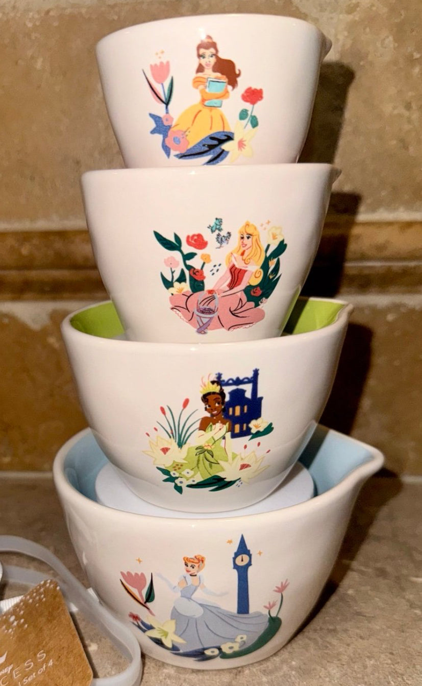 New Release Style Rae Dunn x Disney’s Cinderella ceramic measuring cup set