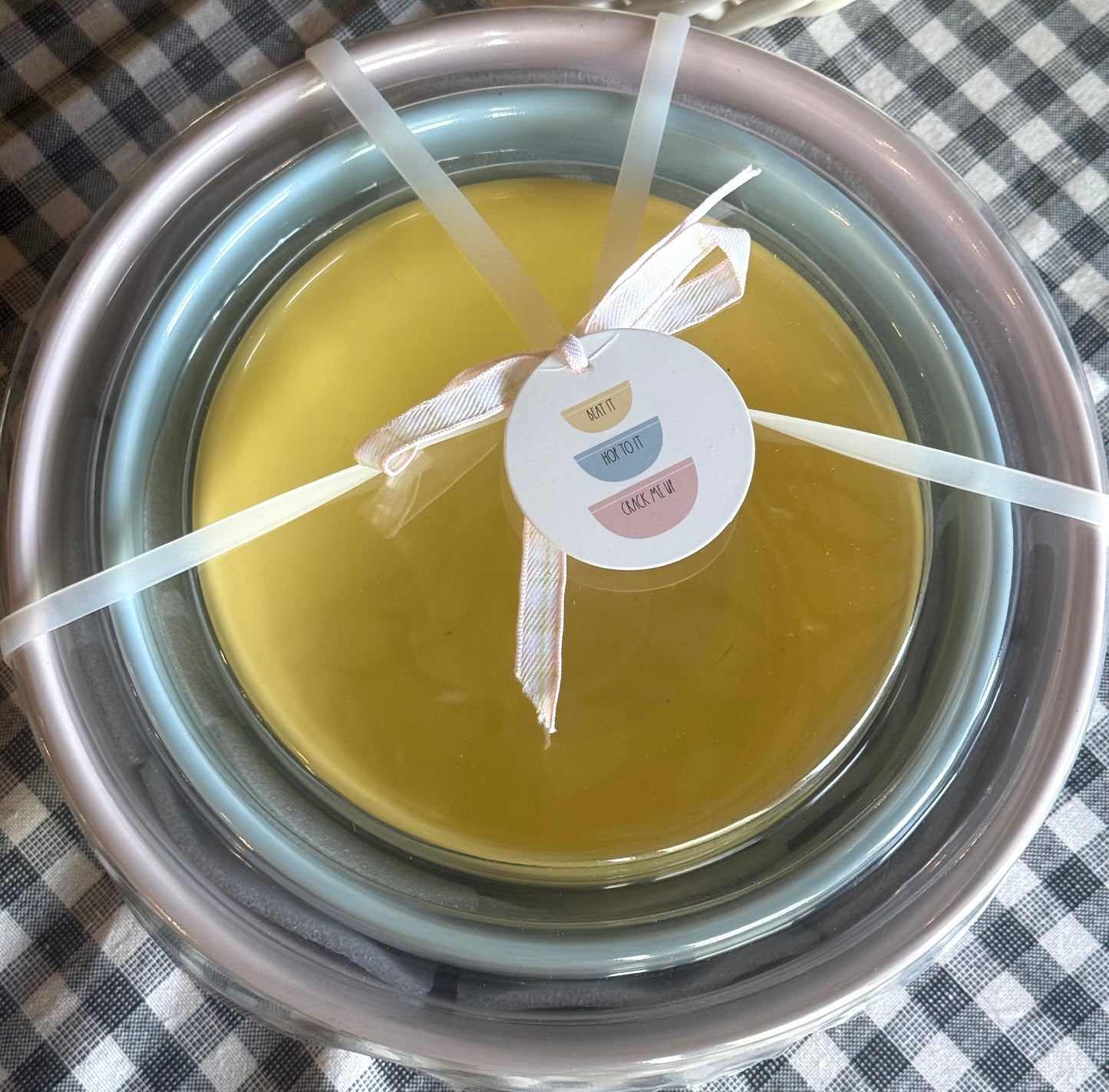 New Rae Dunn 3-piece ceramic Easter stacking mixing bowl set CRACK ME UP HOP TO IT BEAT IT