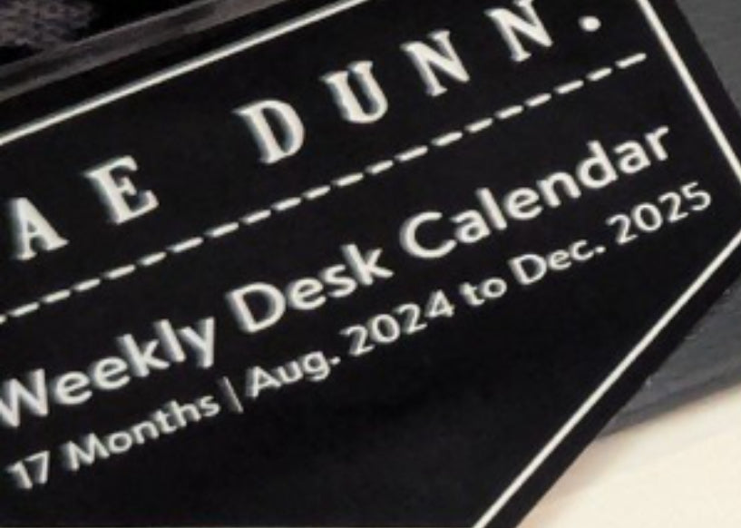 New Rae Dunn black trim My Week 2024-25 calendar