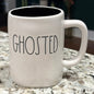 New Rae Dunn white  ceramic Halloween coffee mug GHOSTED