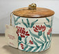 New ceramic 5” Made in India floral storage canister
