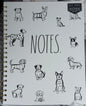 New Rae Dunn 5x7 hardback spiral NOTES dog theme