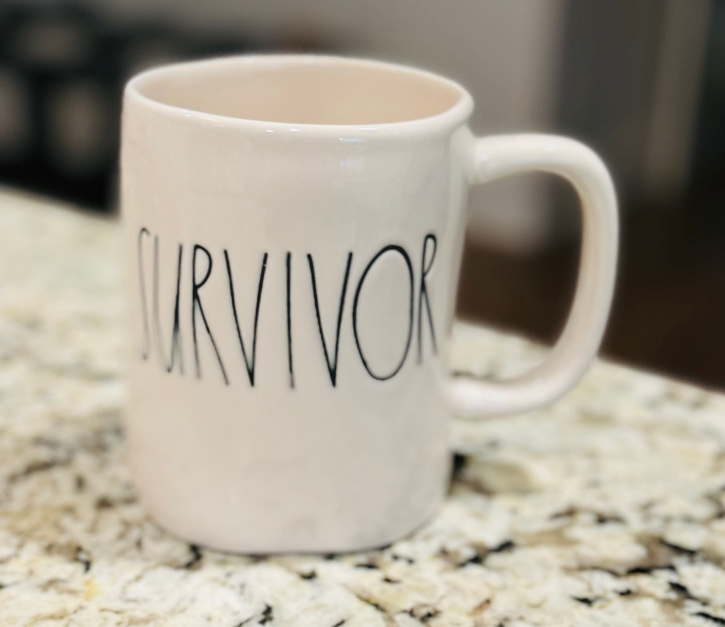 New Rae Dunn cera coffee mug SURVIVOR