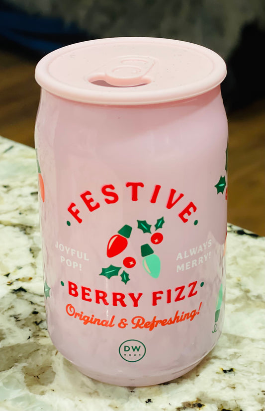 New DW Home Soda Pop can Christmas candle-BERRY FIZZ