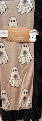 New Cupcakes and Cashmere 50x70 knit ruffled edge flower ghost Halloween throw blanket