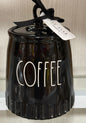 New release Rae Funn 6” ceramic black iridescent COFFEE canister