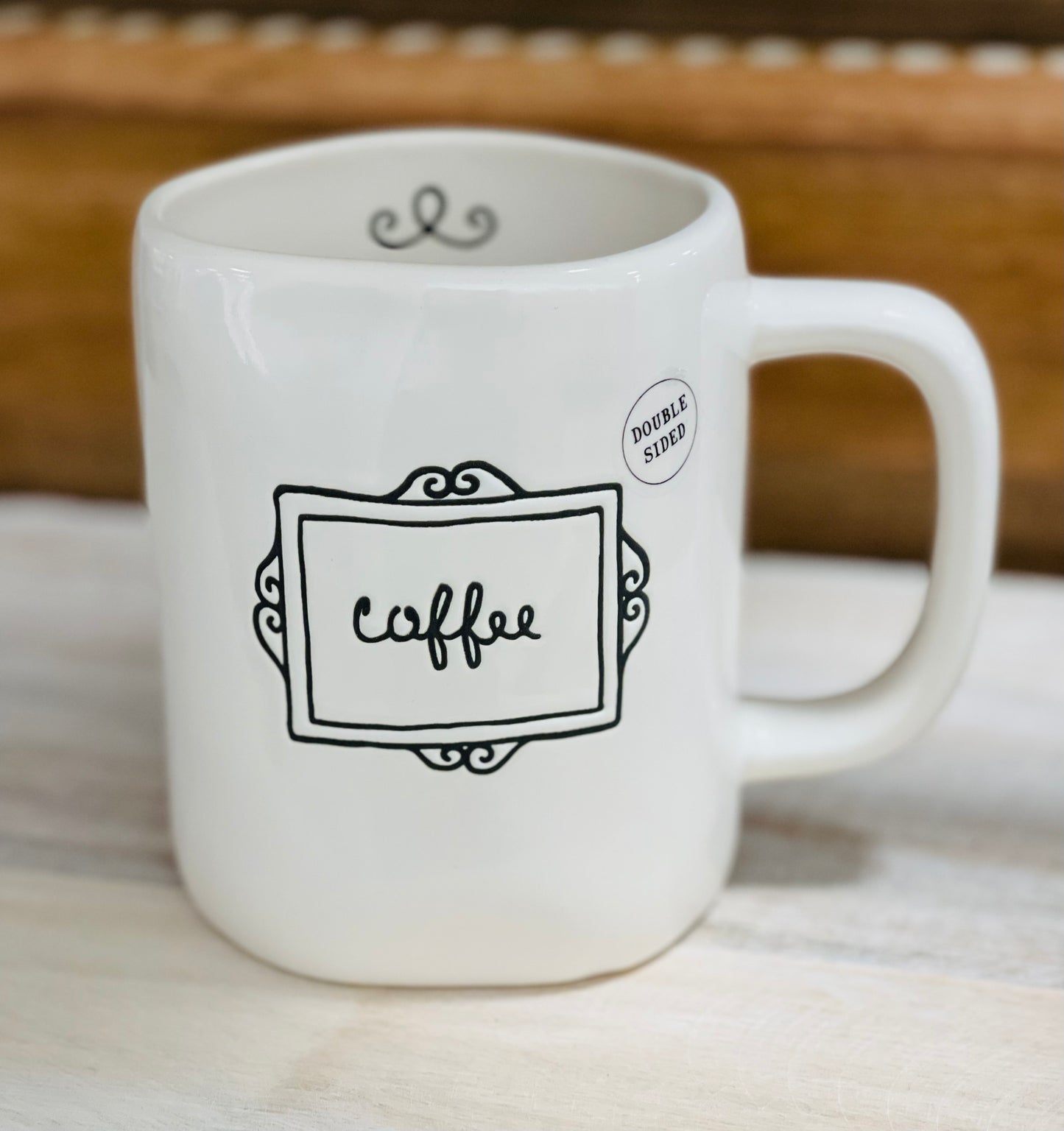 New Rae Dunn white ceramic coffee mug COFFEE