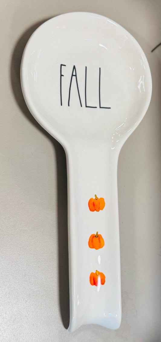 New Rae Dunn FALL pumpkin ceramic spoon rest