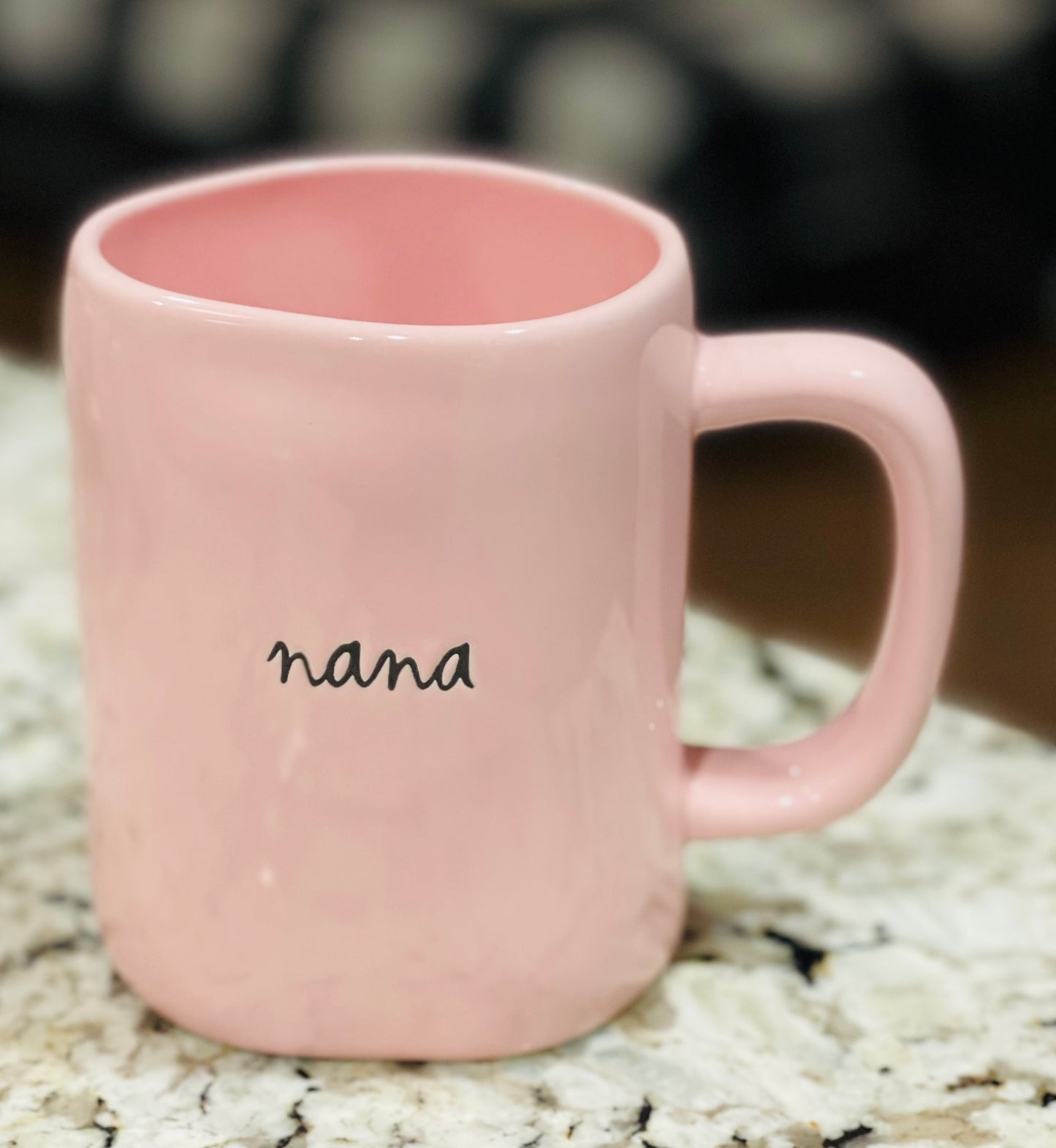 New Rae Dunn pink ceramic coffee mug NANA