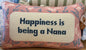 New Rachel Zoe 9x15 needlepoint throw pillow decor HAPPINESS IS BEING A NANA