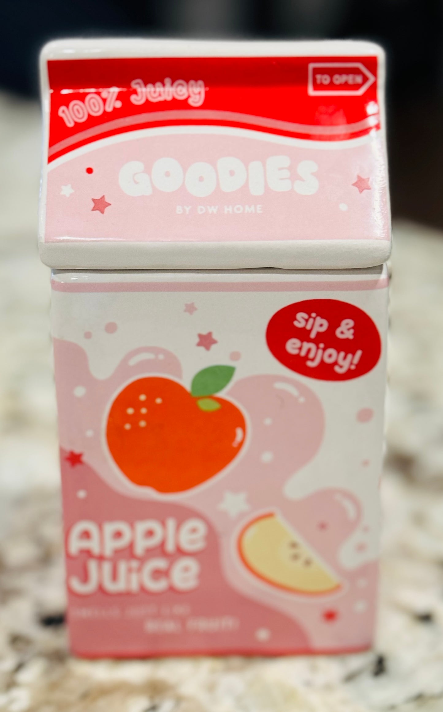 New Goodies milk carton candle decor APPLE 🍎 JUICE