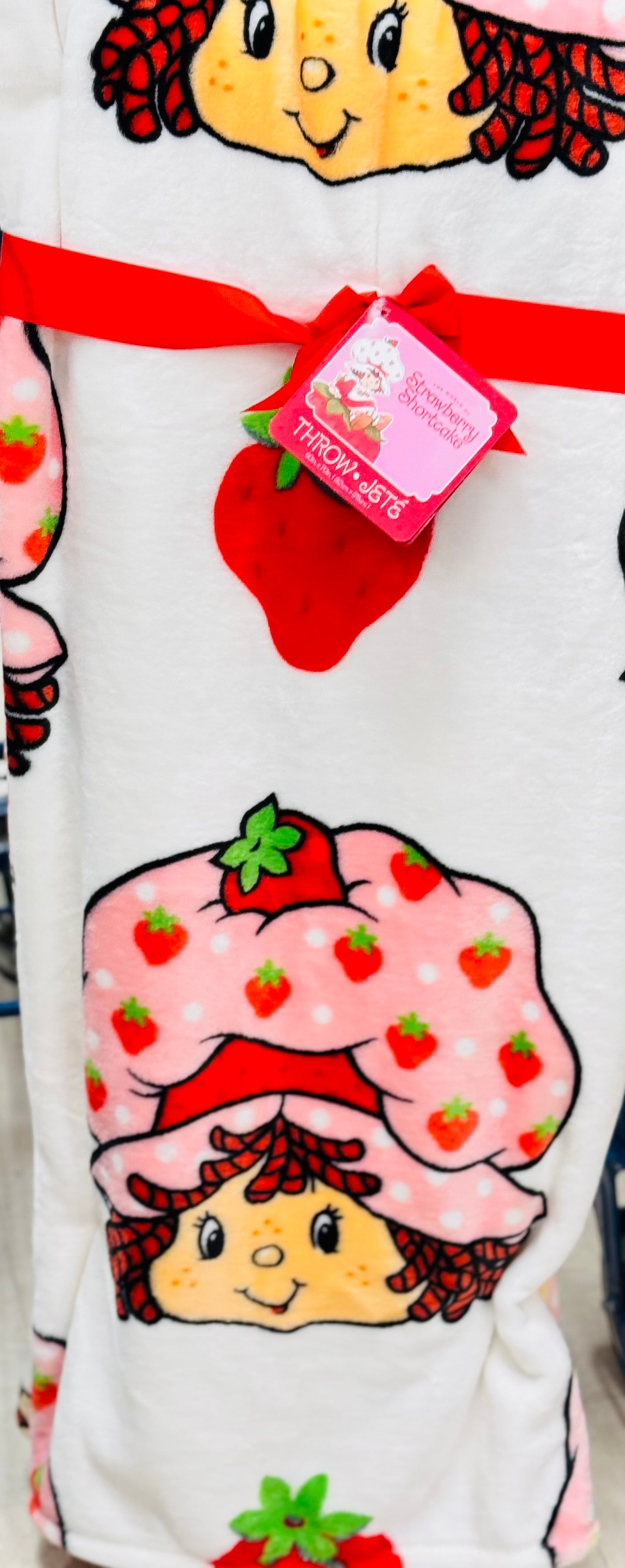 New Strawberry Shortcake oversized throw blanket 60x70 uber soft plush!