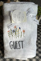 New Rae Dunn 2-piece floral bathroom hand towel set GUEST