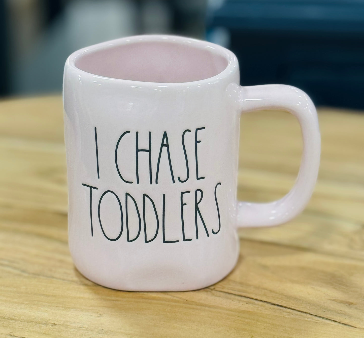 New Rae Dunn pink ceramic coffee mug I CHASE TODDLERS