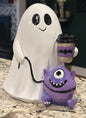 New 11” resin ghost walking purple Monster Halloween decor