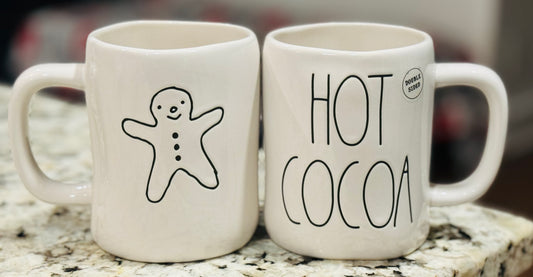 New Rae Dunn white ceramic Christmas mug HOT COCOA