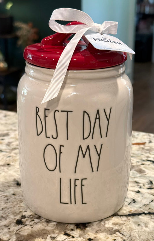 New Rae Dunn x Disney’s Frozen ceramic canister 6” Olaf BEST DAY OF MY LIFE