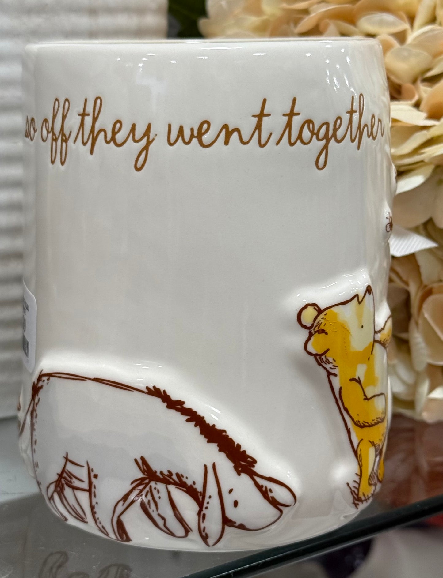 New Rae Dunn x Winnie the Pooh ceramic coffee mug SO OFF THEY WENT TOGETHER
