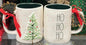 New Rae Dunn ceramic polka dot Christmas coffee mug HO HO HO