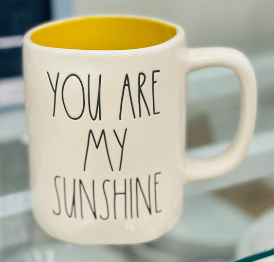 New Rae Dunn white ceramic coffee mug YOU ARE MY SUNSHINE