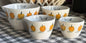 Rae Dunn white watercolor fall pumpkin ceramic measuring cup set
