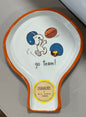 New Rae Dunn x Peanuts Snoopy ceramic fall spoon rest GO TEAM!